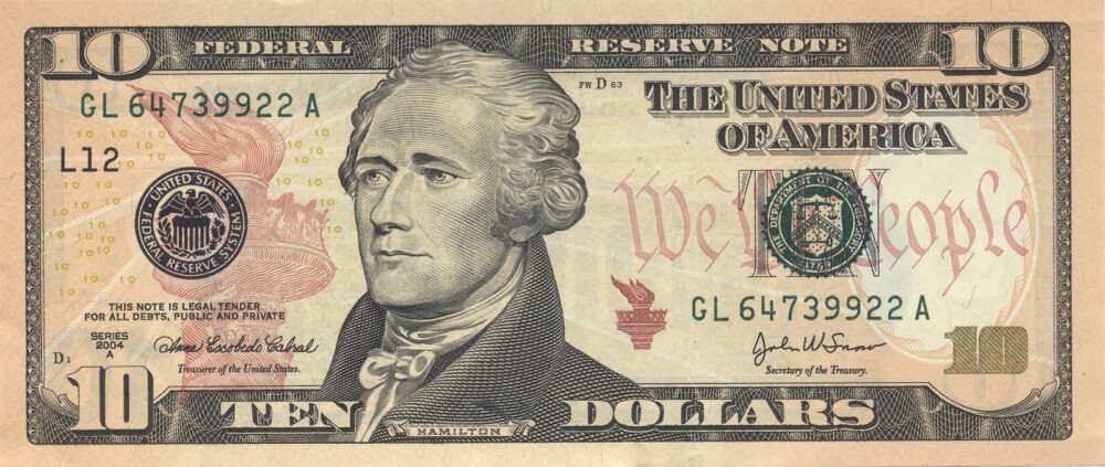 Buy USD $10 Bills Online